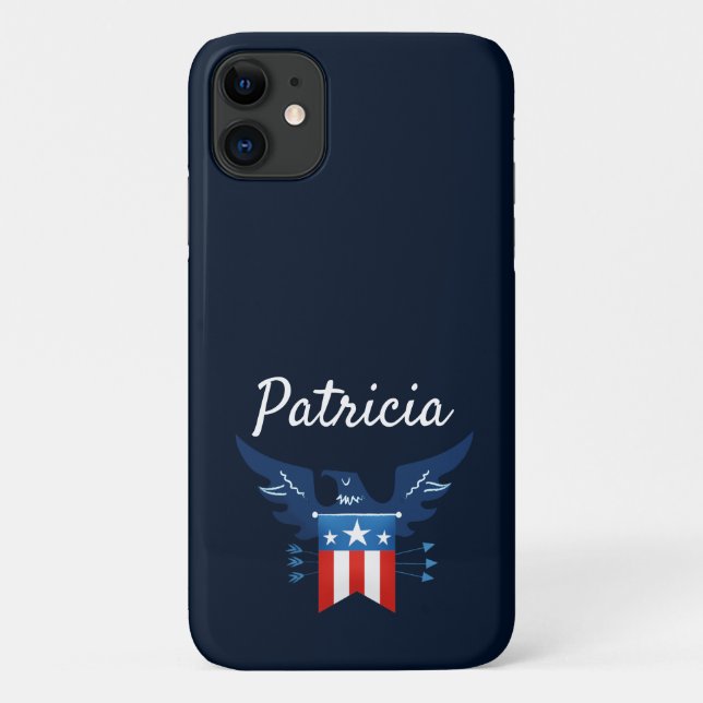 All American Eagle & Flag Patriotic Case-Mate iPhone Case (Back)