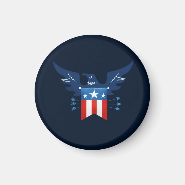 All American Eagle & Flag Patriotic Magnet (Front)