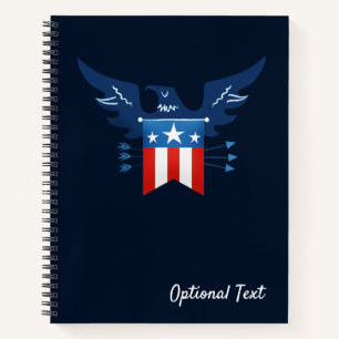 All American Eagle & Flag Patriotic Notebook