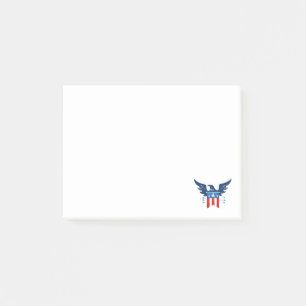 All American Eagle & Flag Patriotic Post-it Notes