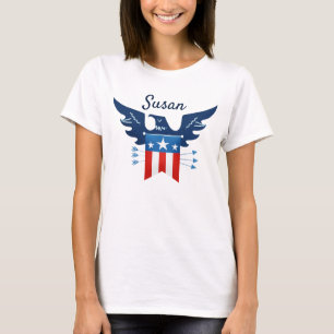 All American Eagle & Flag Patriotic T-Shirt