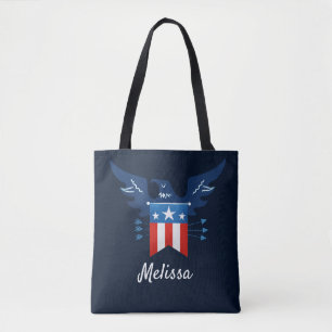All American Eagle & Flag Patriotic Tote Bag