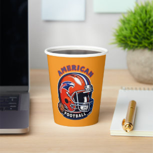 All-American Game Day Vibes – Vintage Helmet Style Paper Cups