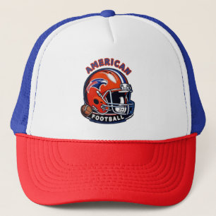 All-American Game Day Vibes – Vintage Helmet Style Trucker Hat