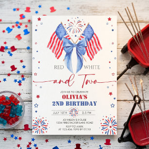 All American Girl 2nd Birthday Invitation