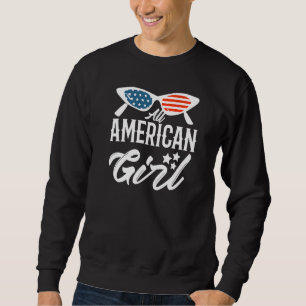 All American Girl 4th Of July Family Matching Sung Sweatshirt