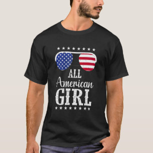 All American Girl 4th Of July Family Matching Sung T-Shirt