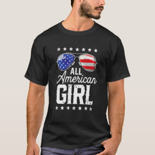 All American Girl 4th Of July Family Matching Sung T-Shirt