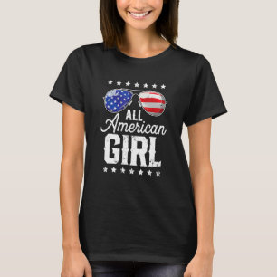 All American Girl 4th Of July Family Matching Sung T-Shirt
