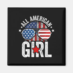 All American Girl 4th Of July Shirt Daughter Usa F Magnet