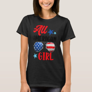 All American Girl 4th Of July Sunglasses American  T-Shirt