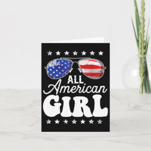 All American Girl 4th Of July Usa Boys Patriotic T Card