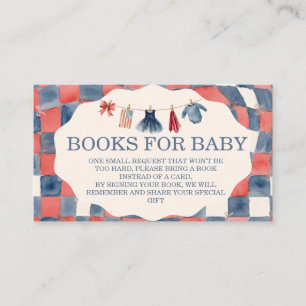 All American Girl Baby Shower Books for Baby Card