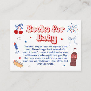All American Girl Baby Shower Books for Baby Enclosure Card