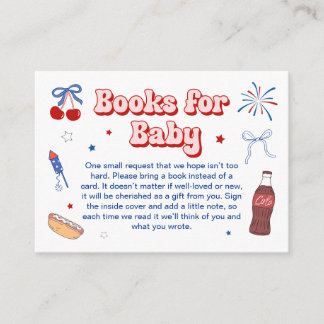 All American Girl Baby Shower Books for Baby Enclosure Card