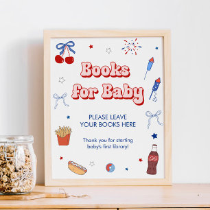All American Girl Baby Shower Books for Baby Poster
