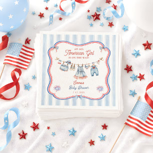 All American Girl Baby Shower Napkin