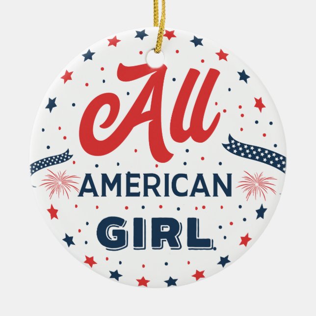 All American Girl Badge Ornament (Front)