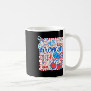 All American Girl Coquette Bow 4th Of July Patriot Coffee Mug