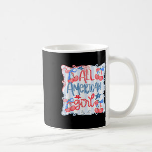 All American Girl Coquette Bow 4th Of July Patriot Coffee Mug