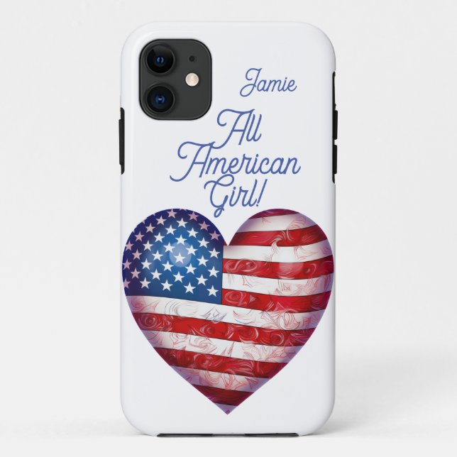 All American Girl Customisable  Case-Mate iPhone Case (Back)