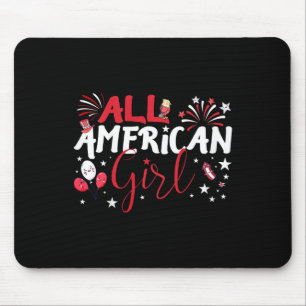 All American Girl For Independence Day Girls Patri Mouse Pad