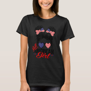 All American Girl  Independence 4th Of July Patrio T-Shirt