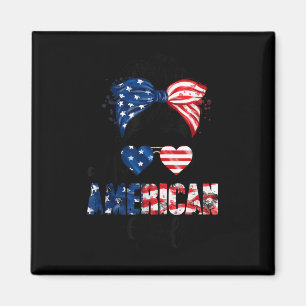All American Girl Shirt Usa Flag 4th July Women Ki Magnet