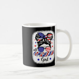 All American Girl Usa Flag 4th July Women Kids Pat Coffee Mug