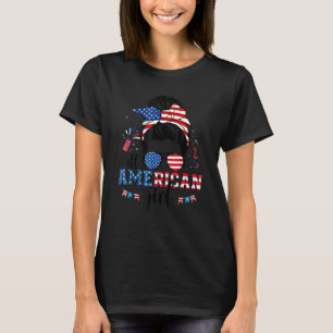 All American Girl Women American Flag 4th Of July T-Shirt