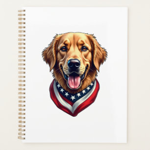 All American Golden Retriever Vintage Tee 4 Planner