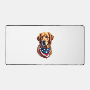 All American Golden Retriever Vintage Tee Desk Mat