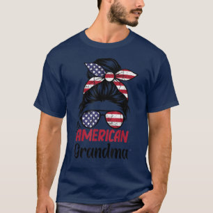All American Grandma 4th of July Daughter Messy U T-Shirt