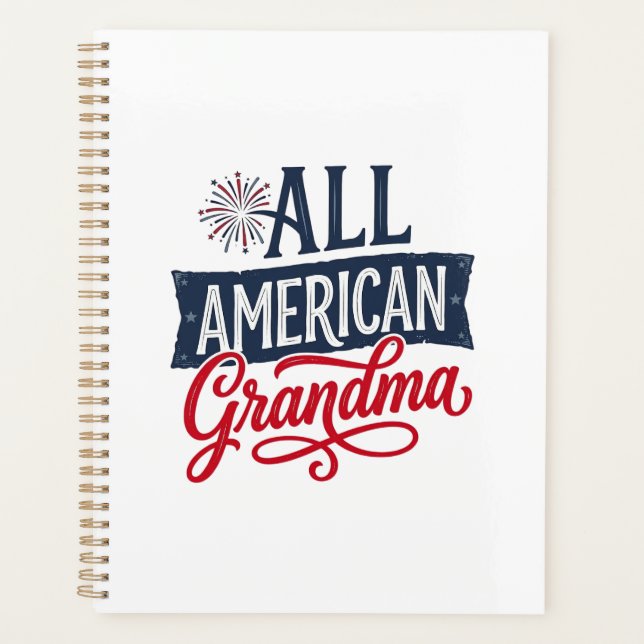 All American Grandma Patriotic Firework Design_1 Planner (Front)