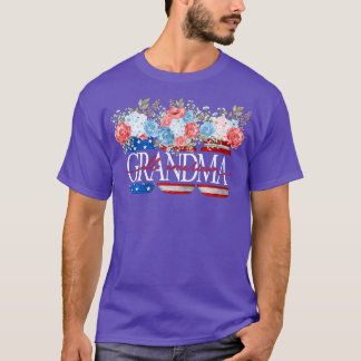 All American Grandma Patriotic Jar American Flag 4 T-Shirt