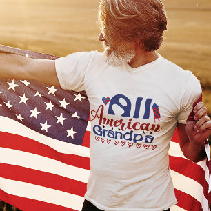 All American Grandpa 4th of July Grandfather T-Shirt