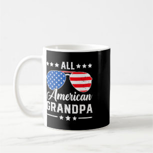 All American Grandpa 4th Of July Patriotic Usa Mat Coffee Mug