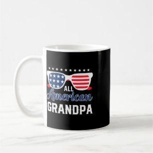 All American Grandpa 4th Of July Usa Sungles Mens Coffee Mug