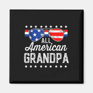 All American Grandpa 4th Of July Usa Sungles Mens Magnet