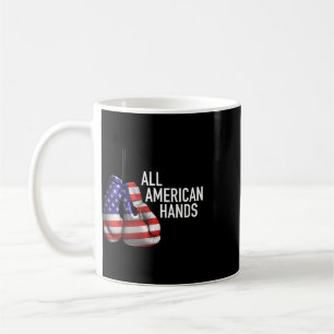All American Hands Boxing Gloves – Patriotic Usa F Coffee Mug