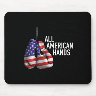 All American Hands Boxing Gloves – Patriotic Usa F Mouse Pad