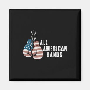 All American Hands Boxing Gloves Usa Flag Patrioti Magnet