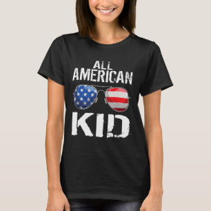 All American Kid 4th Of July Boys Patriotic Teens T-Shirt