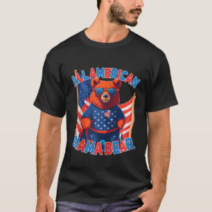 All American Mama Bear Mothers Day 4th Of July USA T-Shirt