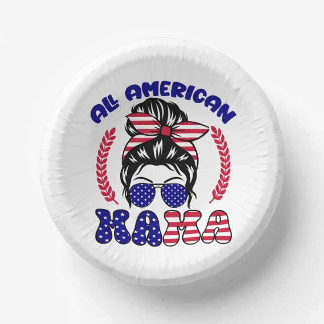 All American Mama  Paper Plate (Front)