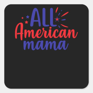 All American Mama Square Sticker