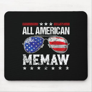 All American Memaw 4th Of July Family Matching Sun Mouse Pad