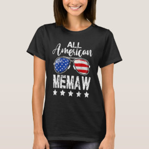 All American Memaw 4th Of July Us Patriotic Pride T-Shirt