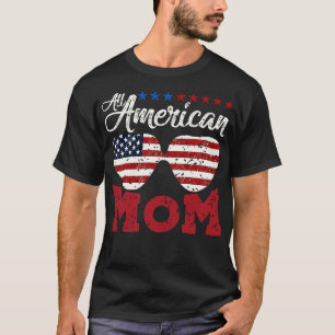 All american MOM US flag sunglasses for matching 4 T-Shirt
