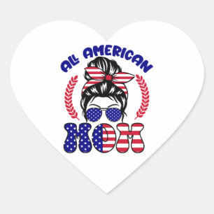 All American Mum-32169 Heart Sticker